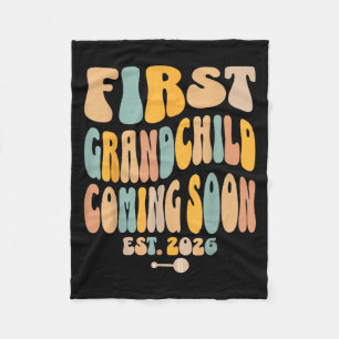 First Granhild Coming Soon 2026 Baby Announcement  Fleece Blanket