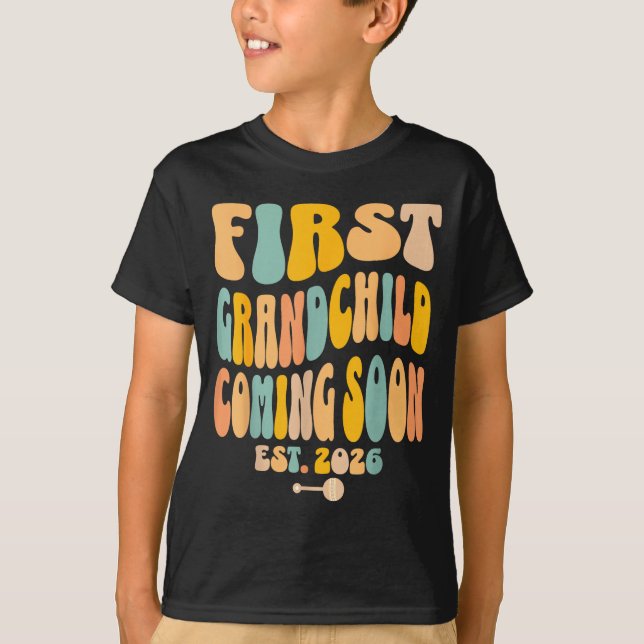 First Granhild Coming Soon 2026 Baby Announcement  T-Shirt (Front)