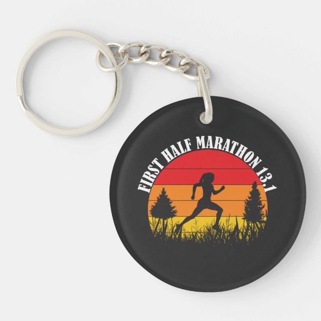 First Half Marathon 13.1 Key Ring (Front)