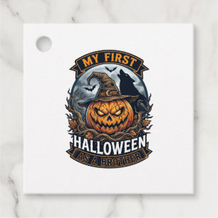 First Halloween As Brother Pumpkin Wolf Moon_1 Favour Tags