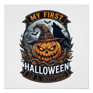 First Halloween As Brother Pumpkin Wolf Moon_1 Poster