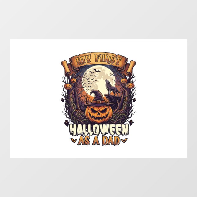 First Halloween As Dad Pumpkin Wolf Moon_1 (Sheet)