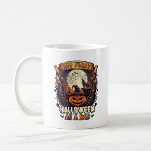 First Halloween As Dad Pumpkin Wolf Moon_1 Coffee Mug
