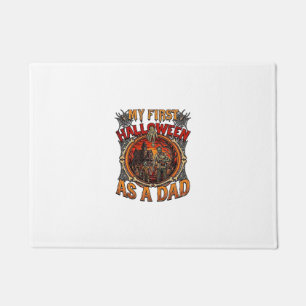 First Halloween As Dad Zombie Haunted House Gravey Doormat