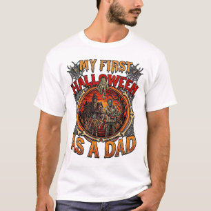 First Halloween As Dad Zombie Haunted House Gravey T-Shirt