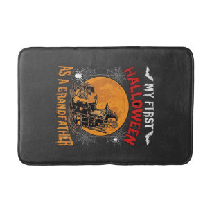 First Halloween As Grandfather Wizard Bat Moon_1 Bath Mat