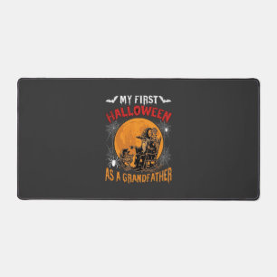 First Halloween As Grandfather Wizard Bat Moon_1 Desk Mat