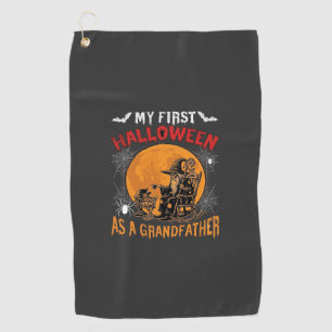 First Halloween As Grandfather Wizard Bat Moon_1 Golf Towel