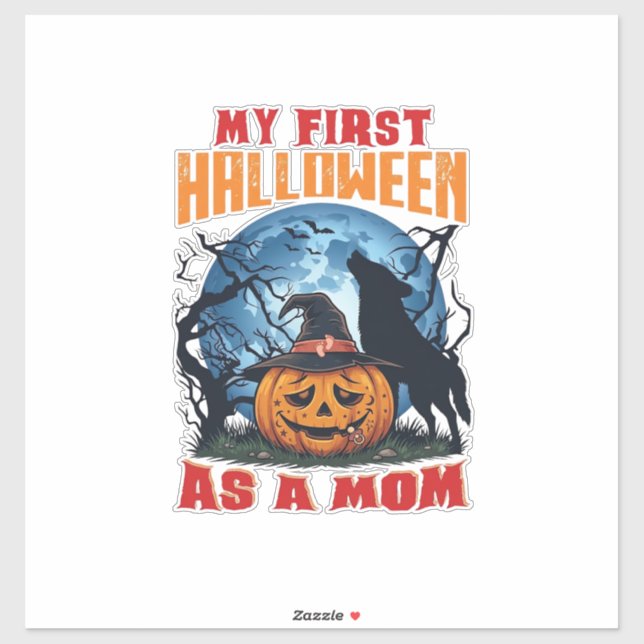 First Halloween As Mum Pumpkin Wolf Moon_1 (Sheet)