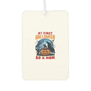 First Halloween As Mum Pumpkin Wolf Moon_1 Car Air Freshener