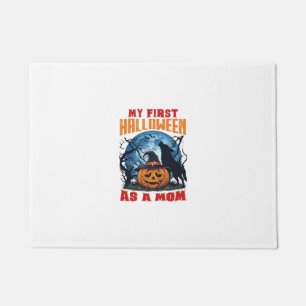First Halloween As Mum Pumpkin Wolf Moon_1 Doormat