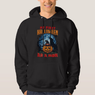 First Halloween As Mum Pumpkin Wolf Moon_1 Hoodie