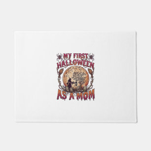 First Halloween As Mum Witch Skeleton Moon_1 Doormat
