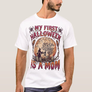First Halloween As Mum Witch Skeleton Moon_1 T-Shirt