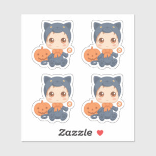 First Halloween Baby Black Cat Costume Set of 4