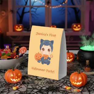 First Halloween Baby Black Cat Party