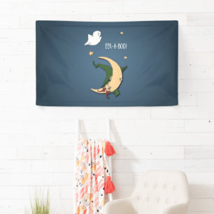 First Halloween Baby Peek A Boo Witch with Ghost Banner