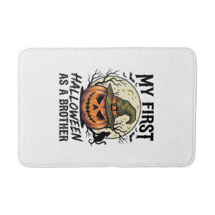 First Halloween Brother Vintage Pumpkin Moon Shirt Bath Mat