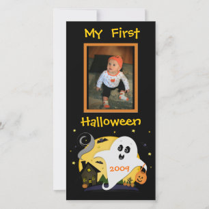First Halloween Custom Photo Card