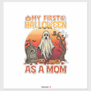 First Halloween Mom Ghost Tombstone Pumpkin_1