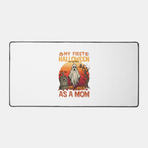 First Halloween Mum Ghost Tombstone Pumpkin_1 Desk Mat
