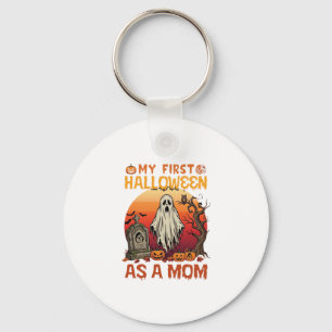 First Halloween Mum Ghost Tombstone Pumpkin_1 Key Ring