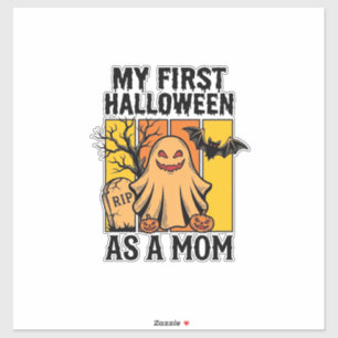 First Halloween Mum Shirt Vintage Ghost Design_1