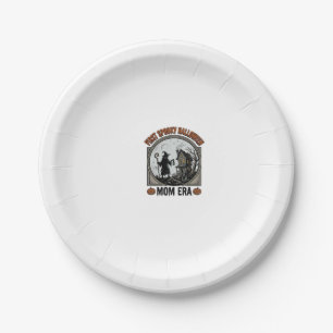 First Halloween Mum Vintage Engraving Haunted Witc Paper Plate