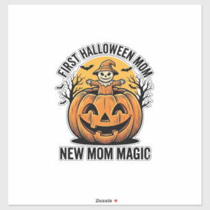 First Halloween Mum Vintage Pumpkin Bat Shirt_1