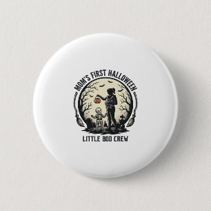 First Halloween Mum Vintage Spooky Moon Shirt_1 6 Cm Round Badge