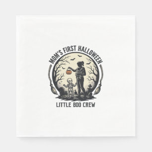 First Halloween Mum Vintage Spooky Moon Shirt_1 Napkin