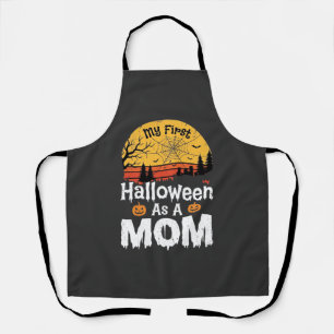 First Halloween Mum Vintage Sunset Design_1 Apron