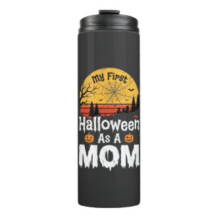 First Halloween Mum Vintage Sunset Design_1 Thermal Tumbler