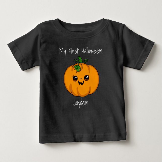 First Halloween Personalised Baby Baby T-Shirt (Front)