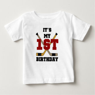First Hockey Birthday Baby T-Shirt