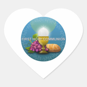 First Holy Communion - 1 Heart Sticker