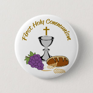 First Holy Communion 6 Cm Round Badge
