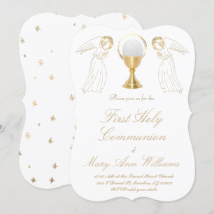 First Holy Communion angels Invitation
