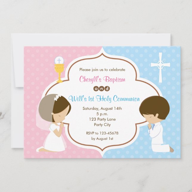First Holy Communion / Baptism Invitations (Front)
