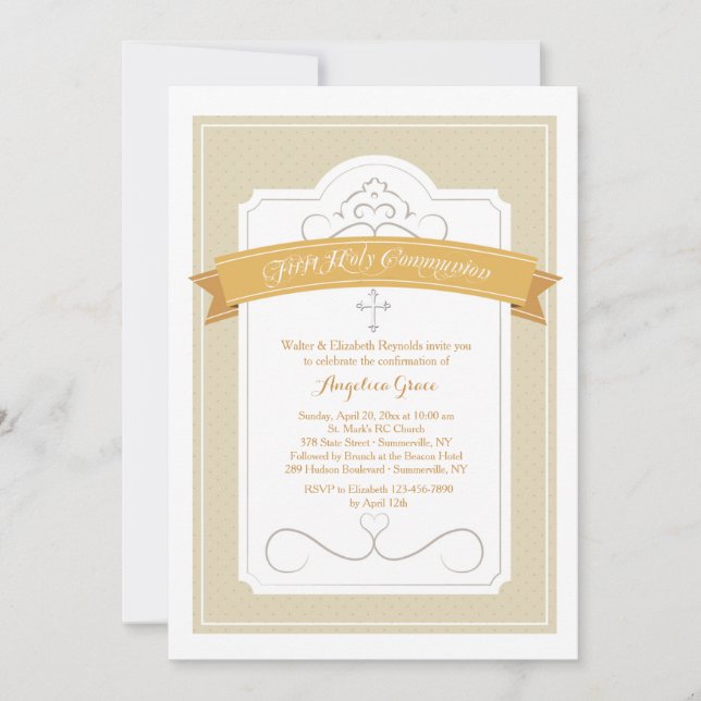 First Holy Communion Blessing Invitation (Front)