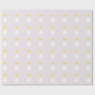 First Holy Communion Blonde Girl Wrapping Paper