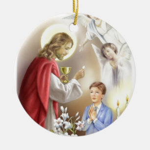 First Holy Communion boy Ceramic Tree Decoration