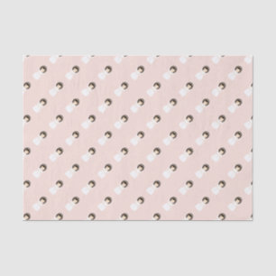 First Holy Communion Brunette Girl Tissue Paper