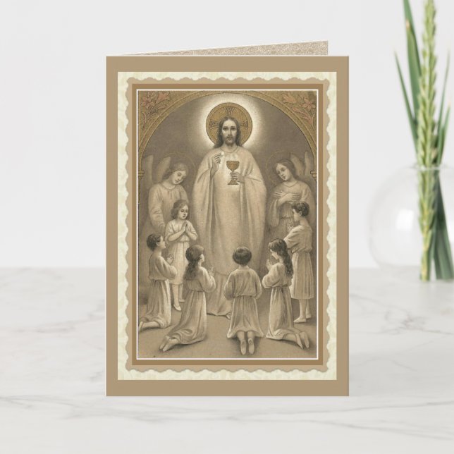 First Holy Communion Card w/prayer & verse (Front)