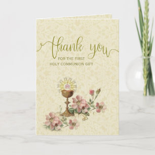 First Holy Communion Catholic Floral Thank You