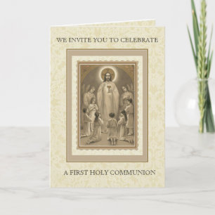 First Holy Communion Catholic Jesus Invitation