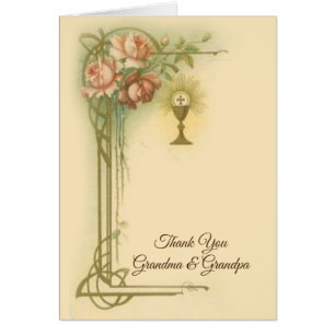 First Holy Communion Catholic Roses Thank You