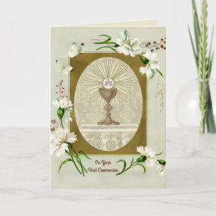 First Holy Communion Catholic Traditional Card
