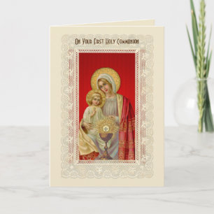 First Holy Communion Catholic Traditional Card