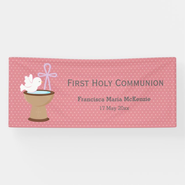 First Holy Communion * choose background colour Banner (Horizontal)
